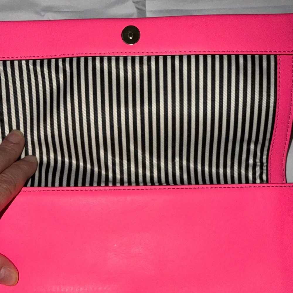 Kate Spade Vibrant Pink Clutch with Bow Accent - Picture 3 of 7